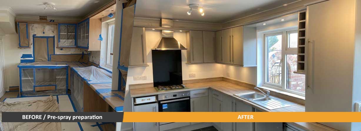 Kitchen-BA Kitchen respray - Before & after